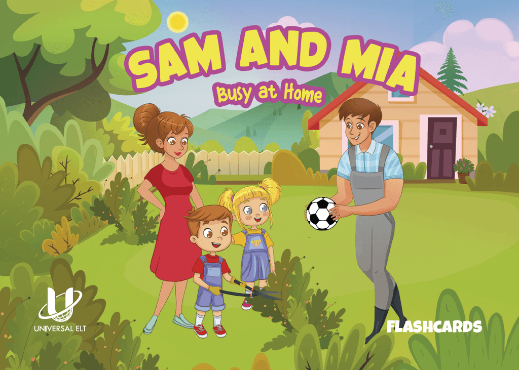 FLASHCARDS SAM AND MIA -BUSY AT HOME