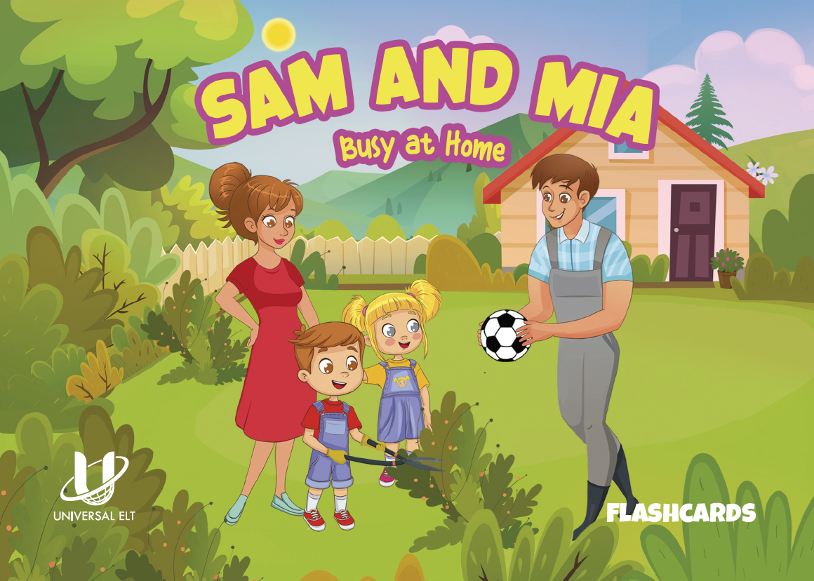 FLASHCARDS SAM AND MIA -BUSY AT HOME